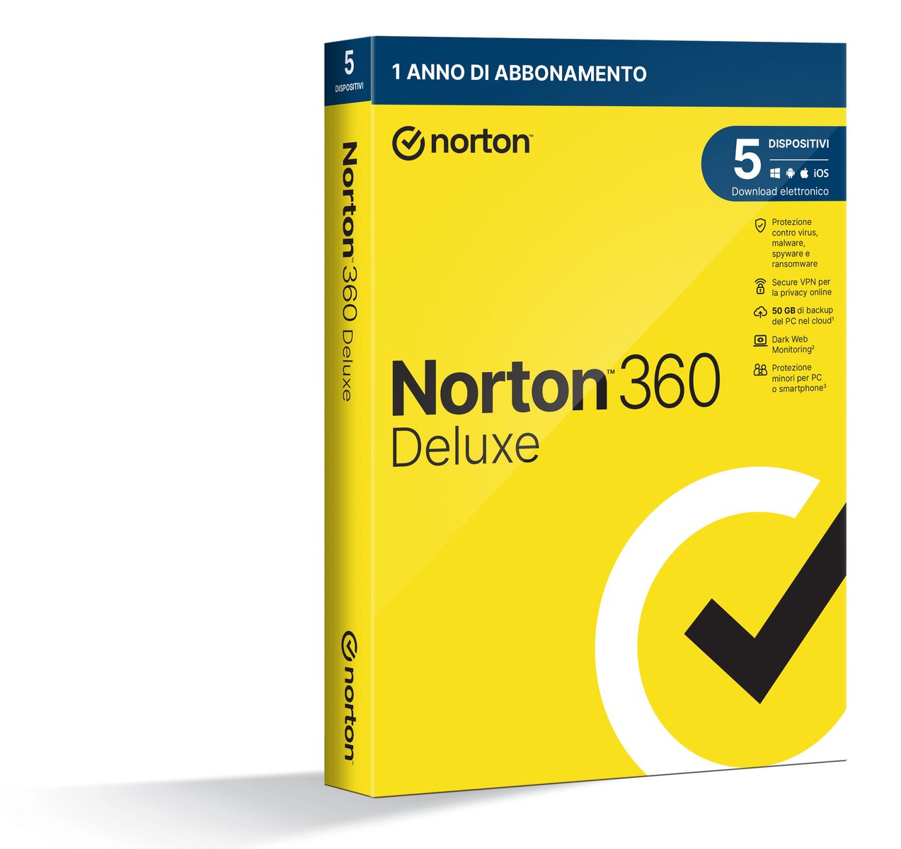 NORTON 360 DELUXE 2023 - 5 DEVICE 1 YEAR - 50GB [21429133]