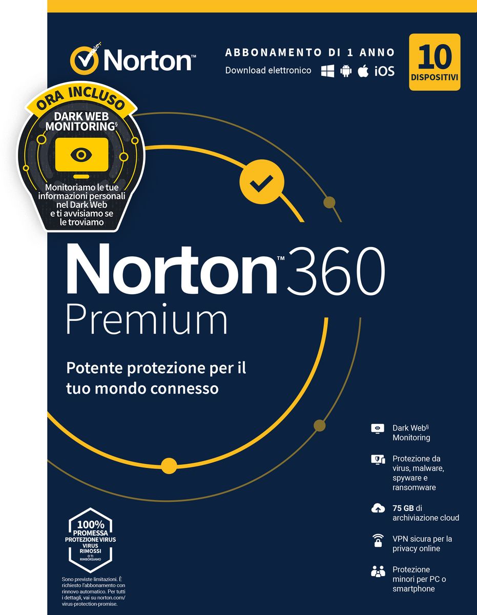 NORTON 360 DELUXE 2023 - 5 DEVICE 1 YEAR - 50GB [21429133]