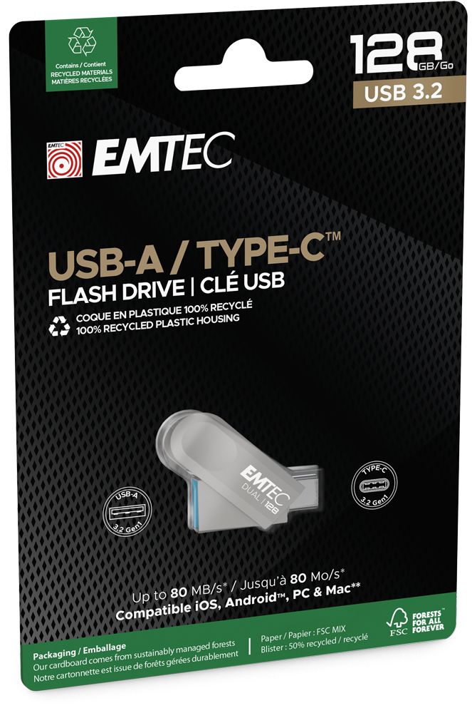 EMTEC DUAL USB3.2 TO TYPE-C D280 128GB [ECMMD128GD283]