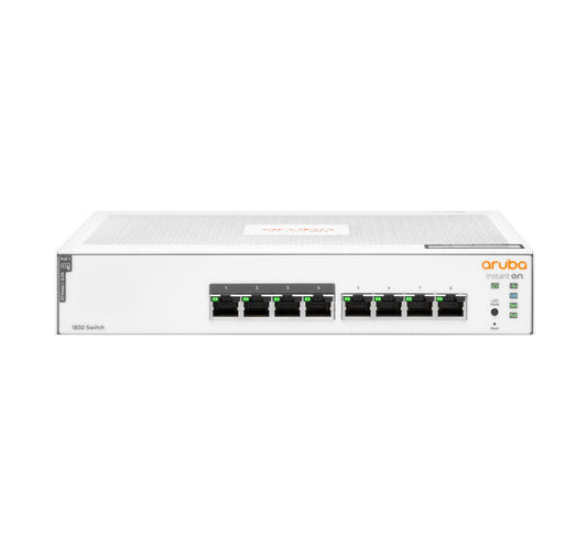 Aruba Instant On 1830 8G 4p Class4 PoE 65W Administrado L2 Gigabit Ethernet (10/100/1000) Compatible con alimentación a través de Ethernet (PoE) 1U [JL811A#ABB]