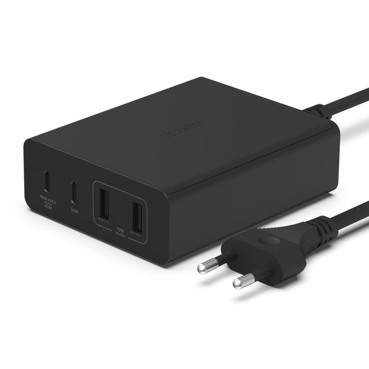 ALIMENTATORE GAN 108W 2X USB-C + 2X USB-A NERO [WCH010VFBK]