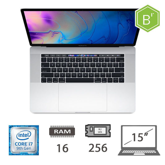 MBP 15,4 T.BAR(2019)I7-9750H/16/256/SLV/2Y - B [006518PCR-EU]