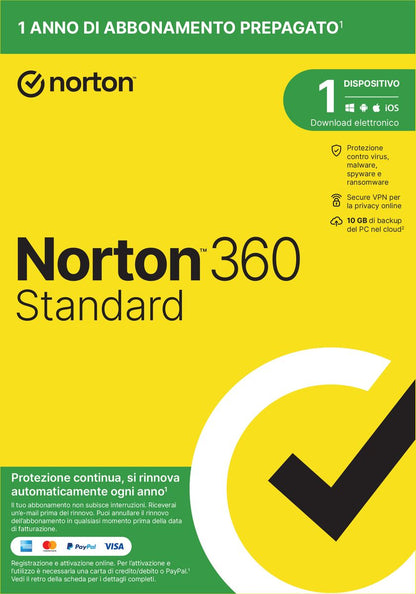 NORTON 360 STANDARD 2023 - 1 DEVICE 1 YEAR- 10GB [21429122]