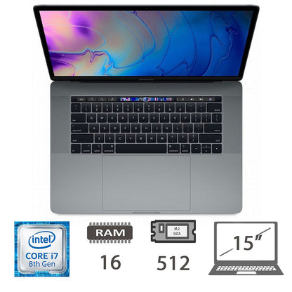 MBP 15.4 T.BAR(2018)I7-8850H/16/512/SG/2Y [002291PCR-EU]