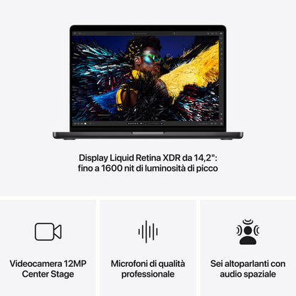 APPLE 14INCH MACBOOK PRO APPLE M4 MAX CHIP WITH 14CORE CPU AND 32CORE GPU 36GB 1TB SSD SPACE [MX2K3T/A]