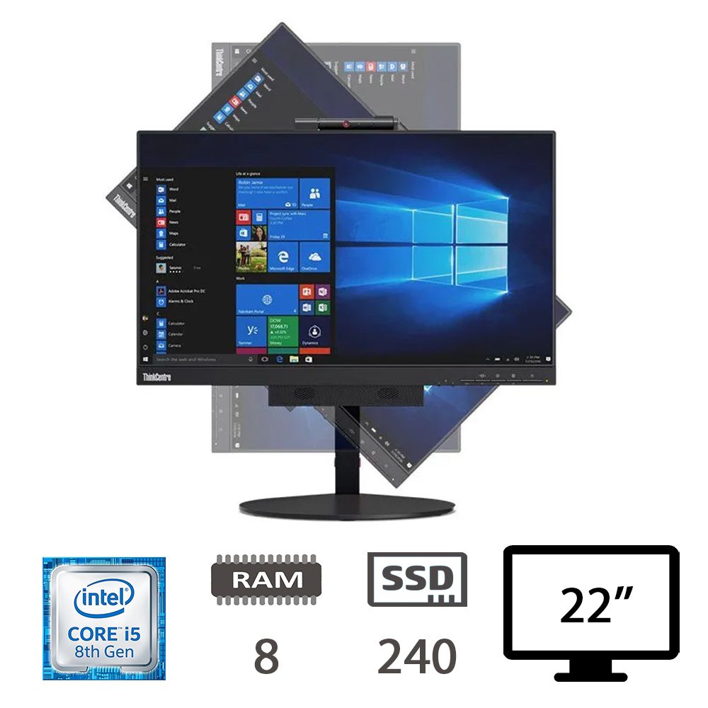 LENOVO TIO22 AIO I5-8500T/8/SSD240/21,5/W10P/2Y [006383PCR-EU]