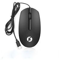 IGLOO MOUSE USB CABLATO TYPE-C *BLACK [AC-13B]