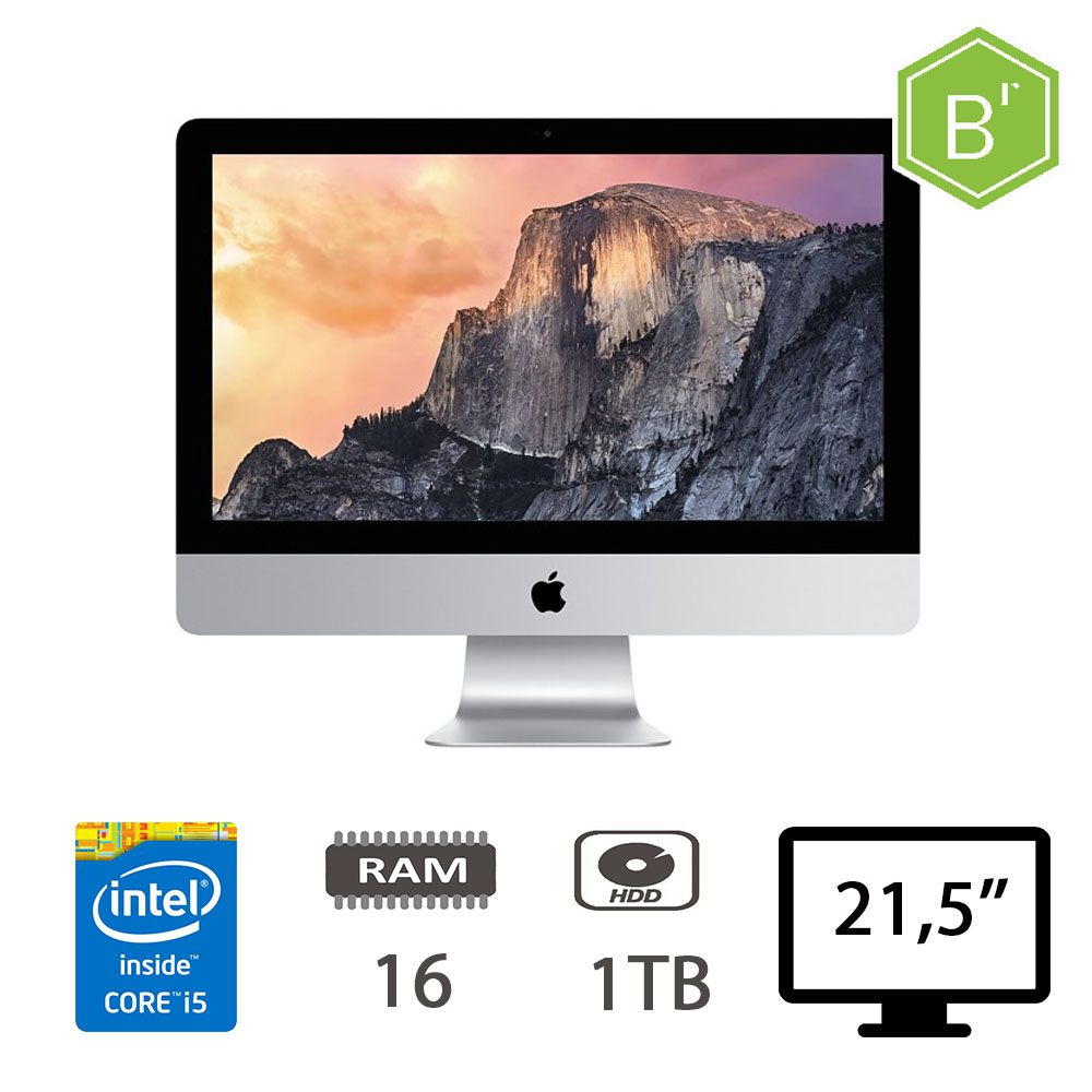 IMAC 21.5 4K (L15)I5-5675R/16/HDD1TB/2Y - B [007049PCR-EU]