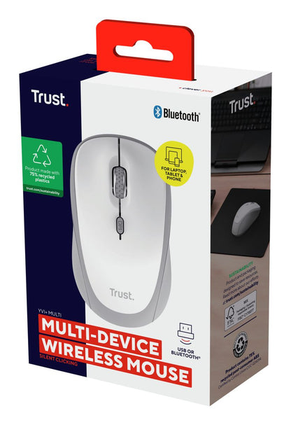 YVI+ MULTI-DEVICE WIRELESS MOUSE WHITE [25454]