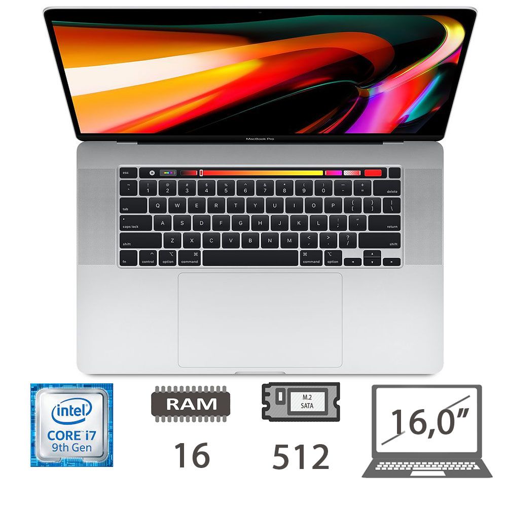 MBP 16 T.BAR(2019)I7-9750H/16/512M2/SLV/2Y [006921PCR-EU]