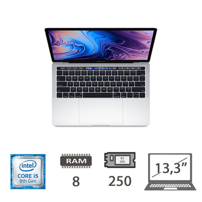 MBP 13,3 T.BAR(2019)I5-8279U/8/256/SLV/2Y - B [004119PCR-EU]