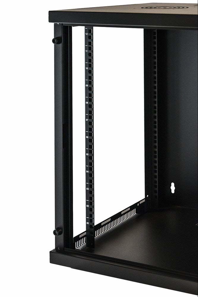 LINK ARMADIO RACK 19" 12 UNITA DA MURO PER RETI (A)620 X (L)540 X (P) 450 MM COLORE NERO PORTA VETR [LK1912UN]