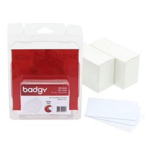 100 CARTE PVC FINE (20MIL - 0,50 MM) PER BADGY [CBGC0020W]