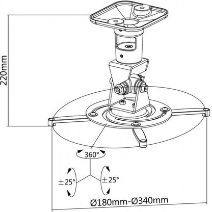 SUPP A SOFFITTO PER SOFFITTI INCLINATI +/-25 [SOPAR23067]