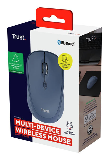 YVI+ MULTI-DEVICE WIRELESS MOUSE BLUE [25455]