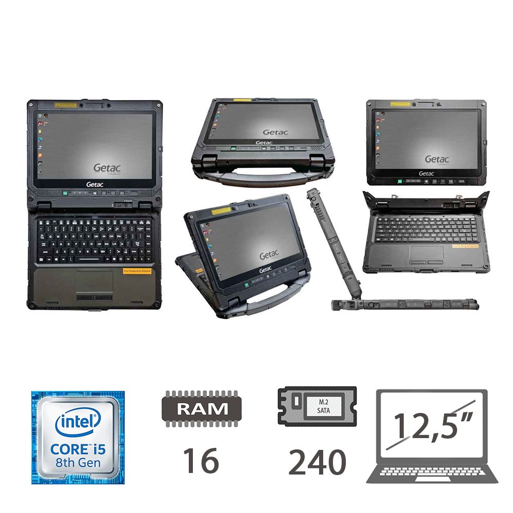 GETAC 2IN1 K120 TS I5-8250U/16/M2-SATA240/W11P/2Y [006891PCR-EU]