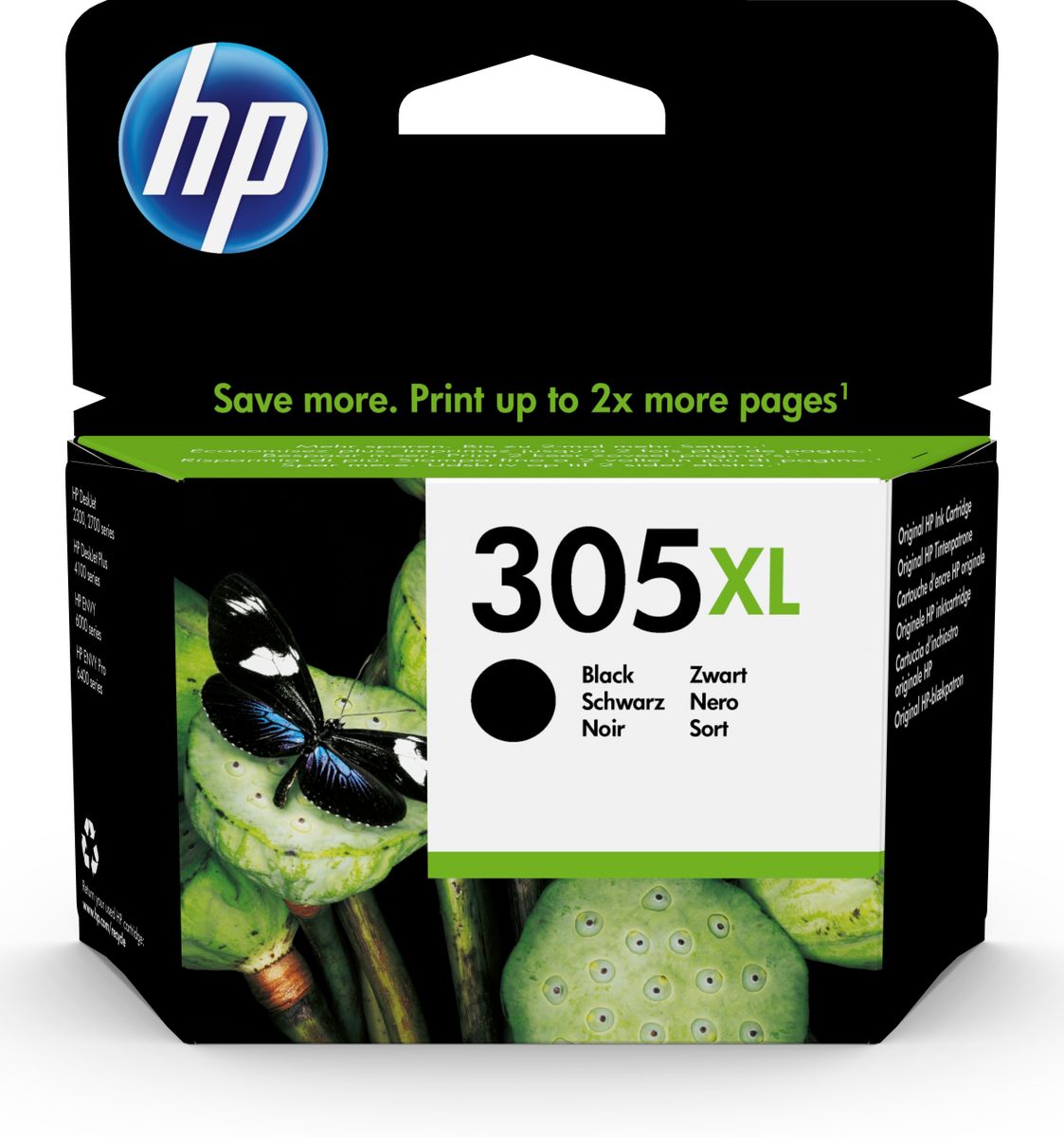 CARTUCHO DE TINTA ORIGINAL NEGRO DE ALTO RENDIMIENTO HP 305XL [3YM62AE#UUS]