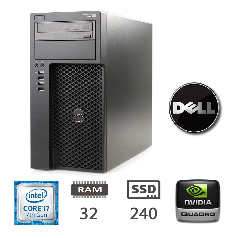 DELL 3620 WS I7-7700K/32/SSD240/M4000/W10P/2Y [006311PCR-EU]