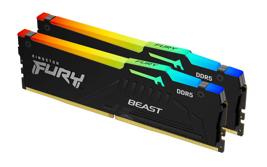 32GB 6000MT/S DDR5 DIMM (2X16GB) FURY BEAST RGB [KF560C36BBE2AK2-32]