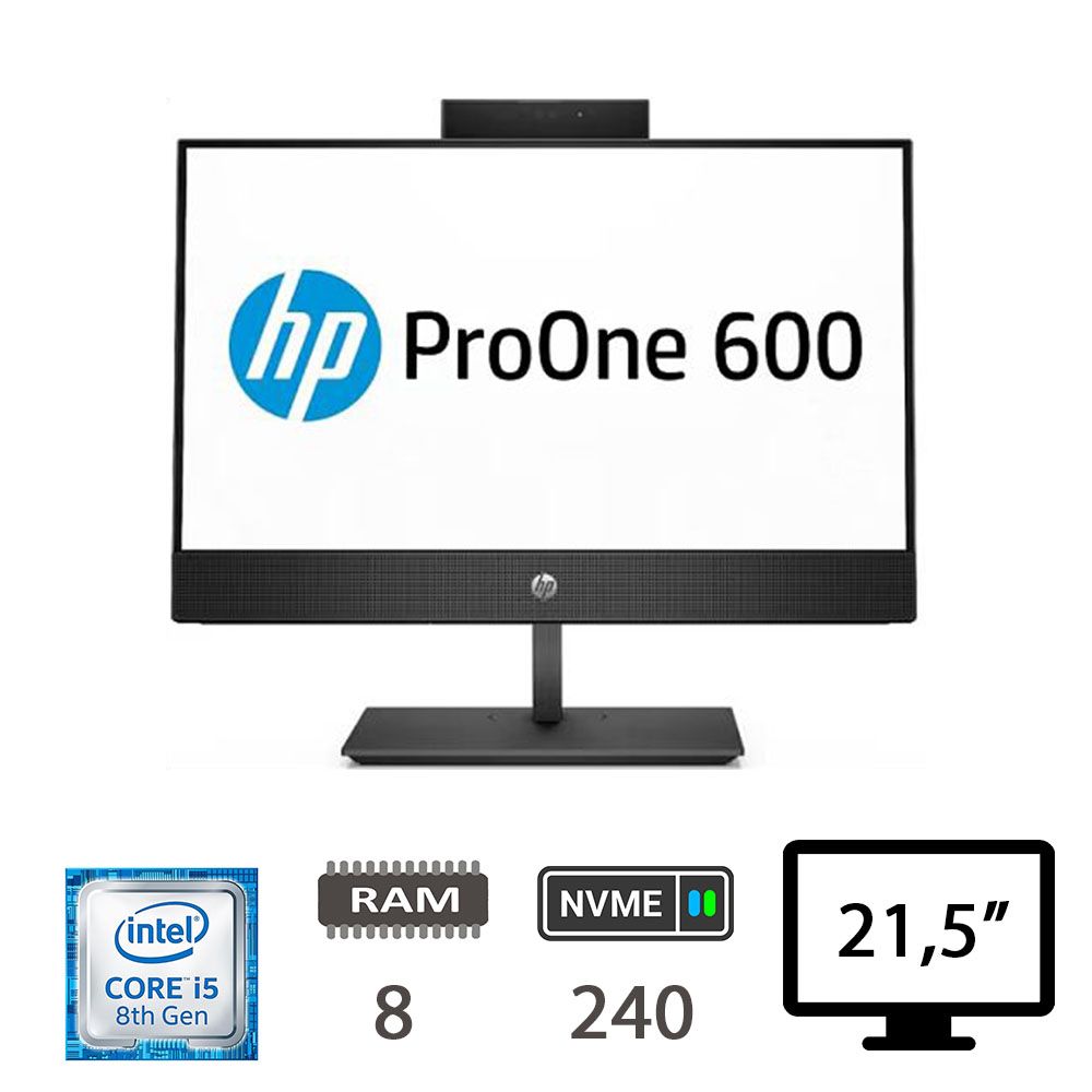 HP 600 G4 AIO 21,5 I5-8500/8/NVME240/W10P/2Y NOWEB [007658PCR-EU]