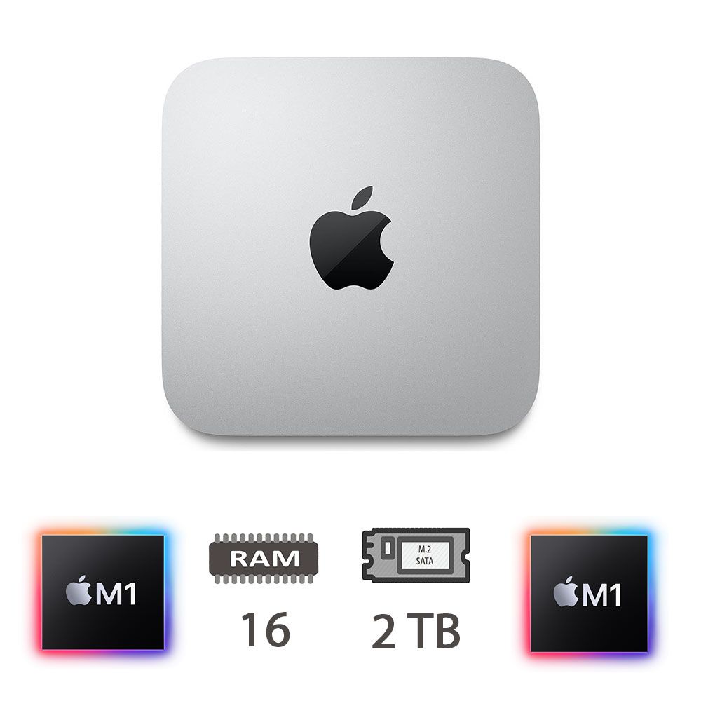 MAC MINI (2020)M1-8C/16/2M2/8C GPU/SLV/2Y [005922PCR-EU]