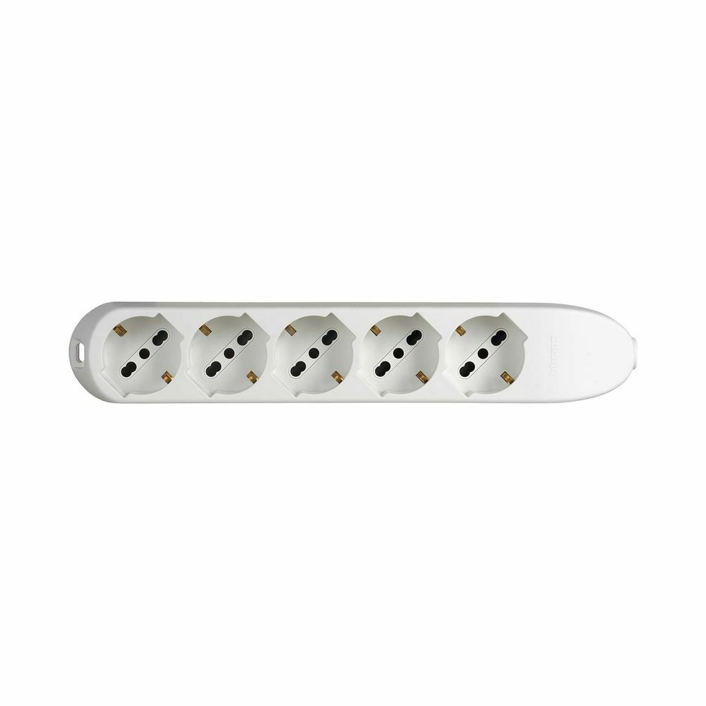 BASE MULTI 5 SCHUKO/BYPASS BLANCA [BT-3685D]