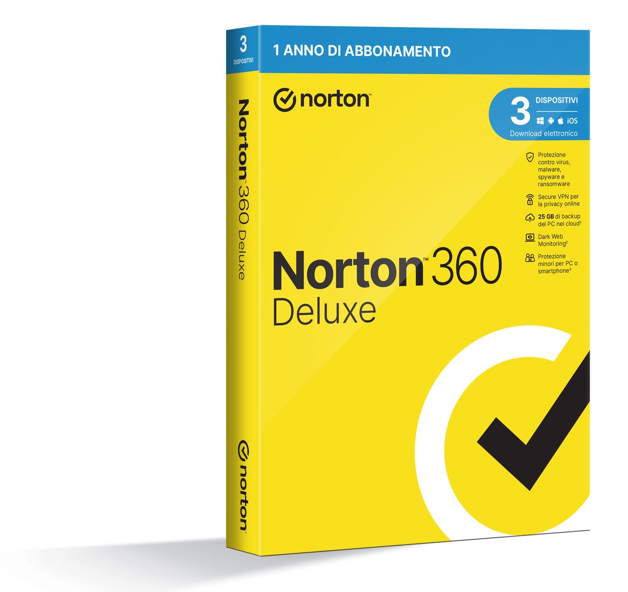 NORTON 360 DELUXE 2023 - 3 DEVICE 1 YEAR- 25GB [21429140]