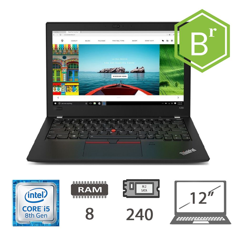 LENOVO X280 - I5-8250U/8/M2-SATA240/12,5/W10P/2Y B [004694PCR-EU]