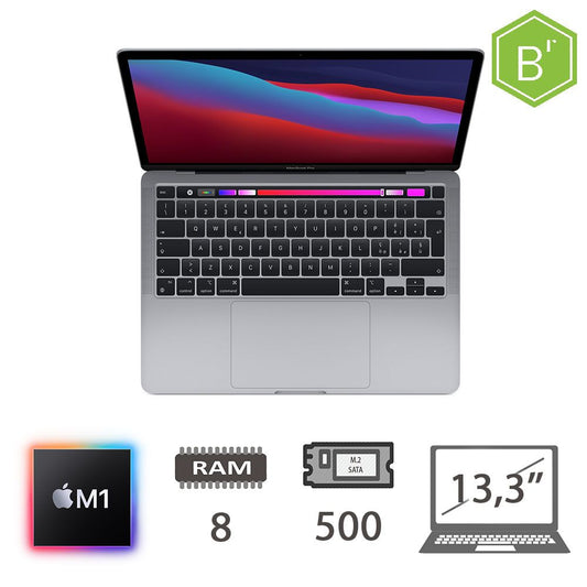 MBP 13,3 T.BAR(2020)M1-8C/8/512/8C GPU/SG/2Y - B [004944PCR-EU]