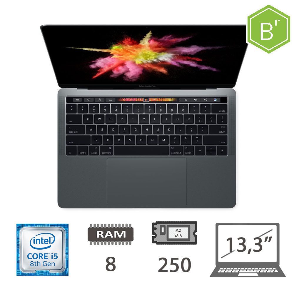 MBP 13,3 T.BAR(2018)I5-8259U/8/256/SG/2Y - B [005555PCR-EU]