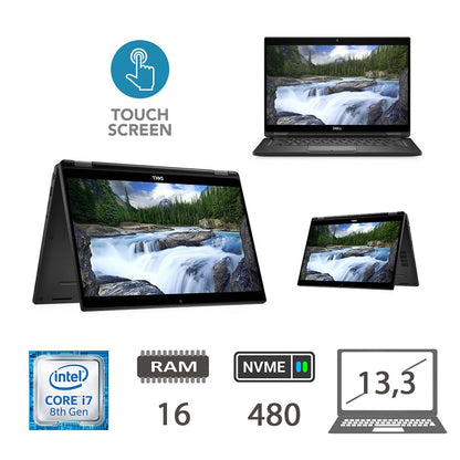 DELL 7390 2IN1 TS I7-8650U/16/NVME480/W11P/2Y [006198PCR-EU]