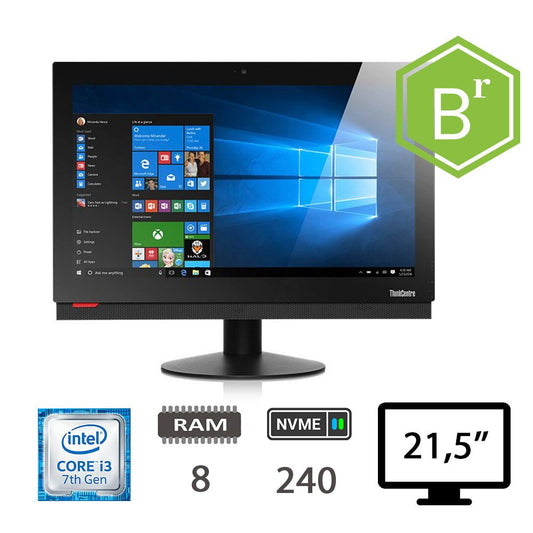 LENOVO M810Z AIO I3-7100/8/NVME240/21,5/W10H/2Y B [007676PCR-EU]