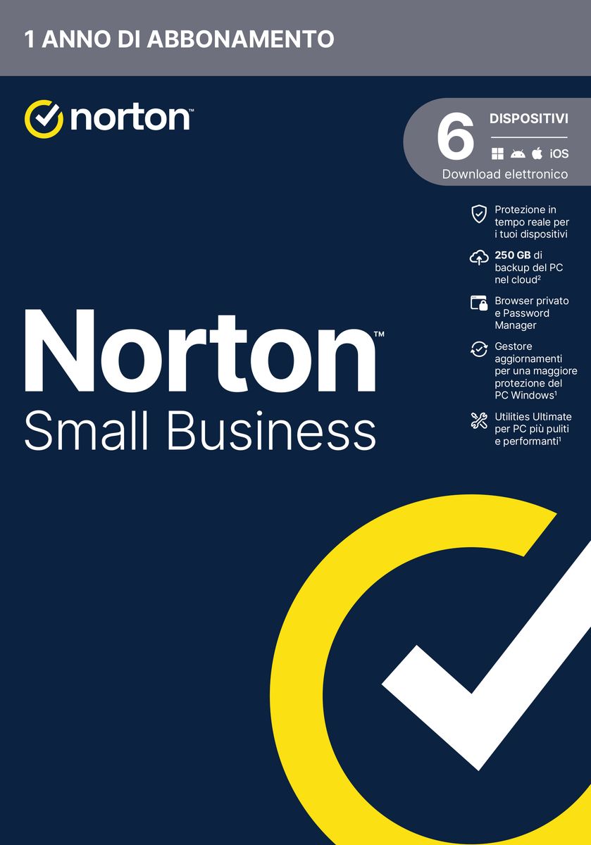 NORTON SMALL BUSINESS - 250GB IT 1 USUARIO 6 DISPOSITIVOS 12 Meses CAJA [21454865]