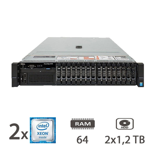 SERVER DELL R730 - 2X E5-2643V4/64/2X1.2TB/FREEDOS [007430PCR-EU]