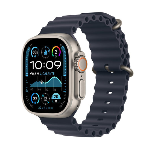 APPLE WATCH ULTRA 2 GPS + CELLULAR 49MM NATURAL TITANIUM CASE WITH NAVY OCEAN BAND [MX4D3TY/A]