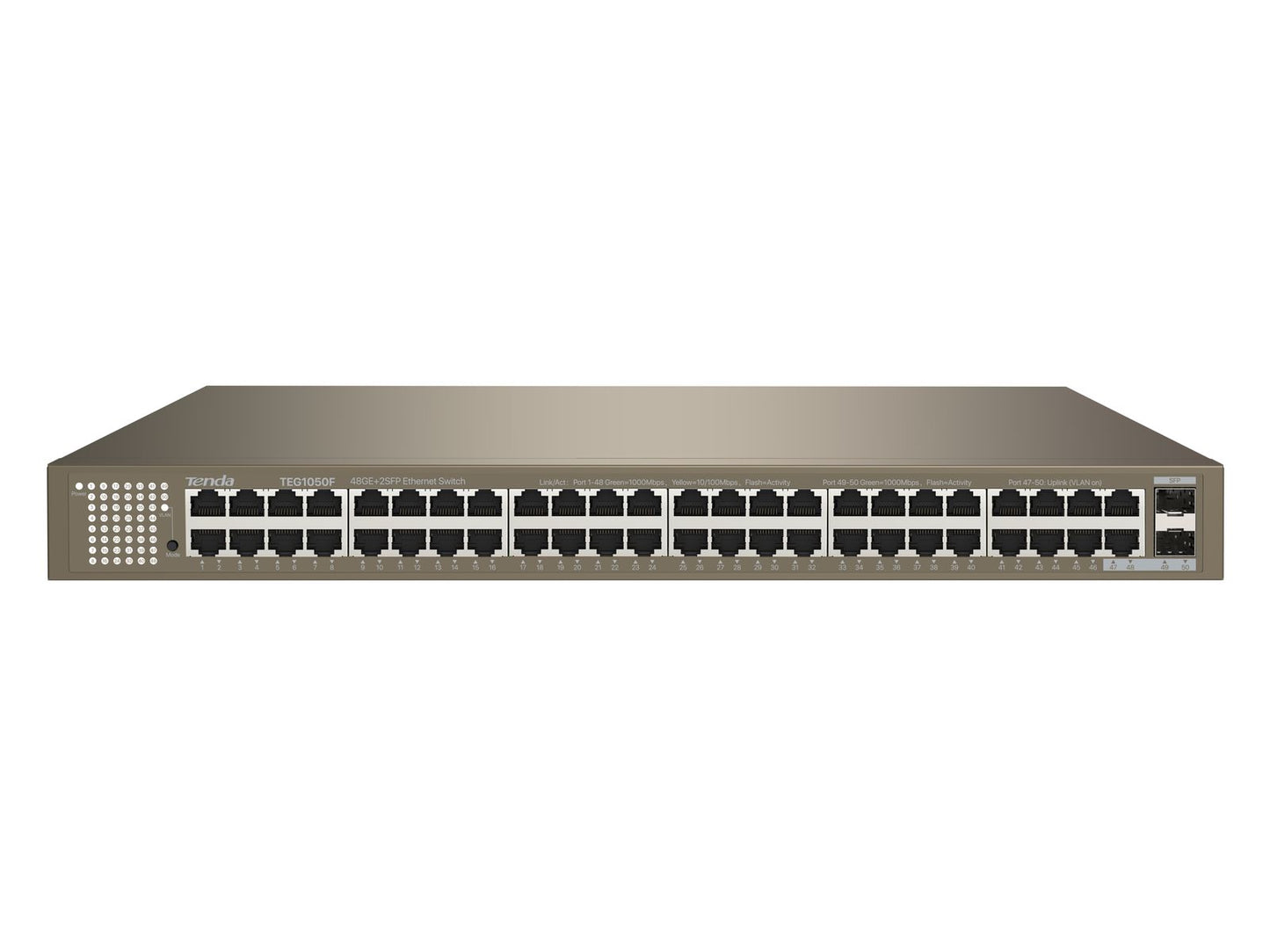 TENDA SWITCH 48GE+2SFP ETHERNET [TEG1050F]