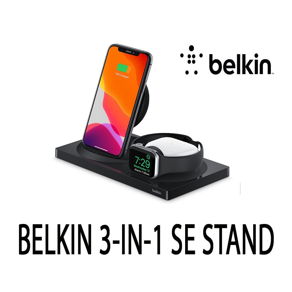 BELKIN 3-IN-1 SE STAND BLACK/2Y [007503PCR-EU]