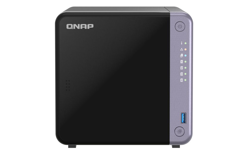 QNAP NAS - 4-BAY 3.5" DESKTOP NAS, AL524 4C 2.0GHZ, 4GB DDR4 RAM (MAX 16GB), 1 X 10GBE SFP+, 2 X 2.5 [TS-432X-4G]