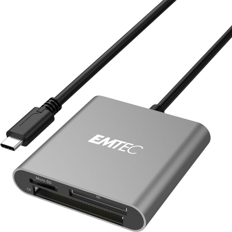 Emtec ECCAREADT610C lettore di schede USB 3.1 Grigio [ECCAREADT610C]