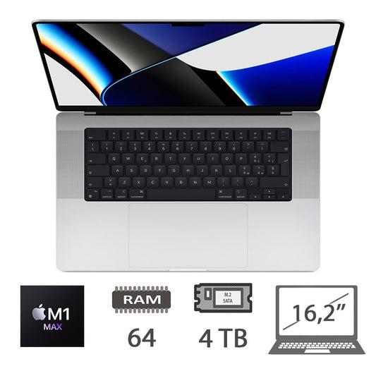 MBP 16,2 (2021)M1 MAX-10C/64/4TB/32C GPU/SLV/2Y [007585PCR-EU]