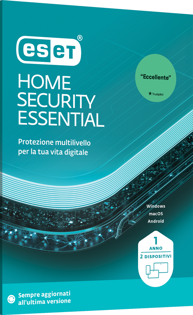 ESET HOME SECURITY ESSENTIAL 2 UTENTI 1YR NUOVO [EHSE-N1-A2-BOX]