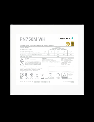 POTENCIA DE ENFRIAMIENTO PROFUNDO. PN750-M 750W WH ORO ATX3.1 PCIe 5.1 MODULAR R-PN750M-FC [R-PN750M-FC0W-EU]