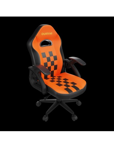 SILLA INFANTIL GAMDIAS NEGRO/NARANJA REGULABLE EN ALTURA [ZELUS E2 MINI BO]