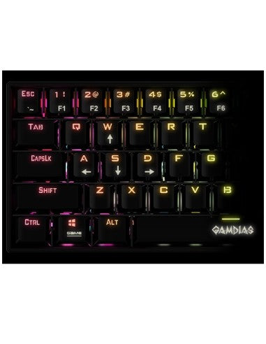 GAMDIAS HERMES E3 US BLANCO TECLADO MECÁNICO RGB + 19 EFECTOS DE LUZ [HERMES E3 US BLANCO]