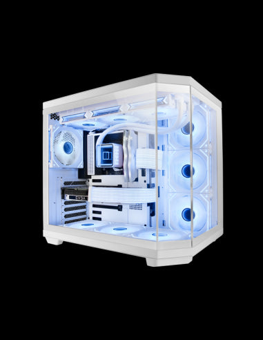 MARS GAMING CASE MC3TCOREW TRIPLO VETRO TEMPERATO FINO A 10 VENTOLE, BIANCO [MC3TCOREW]