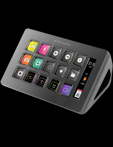 MARSGAMING SLIM STREAM DECK MSD-ONE BLACK CUSTOM KEYS+SOFTWARE [MSD-ONE]