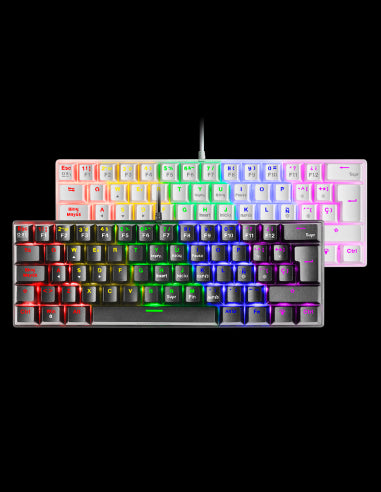 MARSGAMING TAST GAMING MK-60BIT NEGRO MECC COMPATTA 60% SWITCH AZUL 12 R.RG [MK-60BIT]