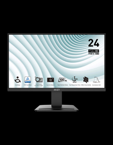 MSI MONITOR PRO MP2412 23.8'' 16:9 VA FLAT 1920x1080 FHD 100Hz FREE SYNC [PROMP2412]