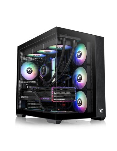 THERMALTAKE CASE M.TOWER VIEW 380TG ARGB BLACK TG 4xARGB Fan [CA-1Z2-00M1WN-00]